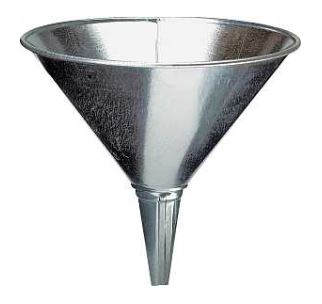 FUNNEL UTILITY BANDED TOP GALV 2 QUART 75-003 - Galvanized